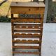 Solid wood wine rack bottle storage with drawer
