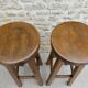 Pair of high solid wood bar stools
