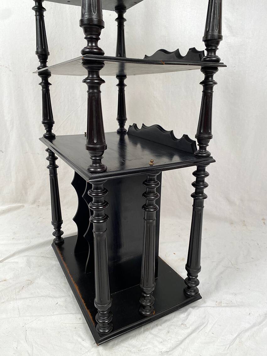 Meuble à partitions Napoléon III en bois noirci