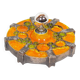 Vintage 1970s ceramic 'Fat Lava' style wall light by Hustadt Leuchten