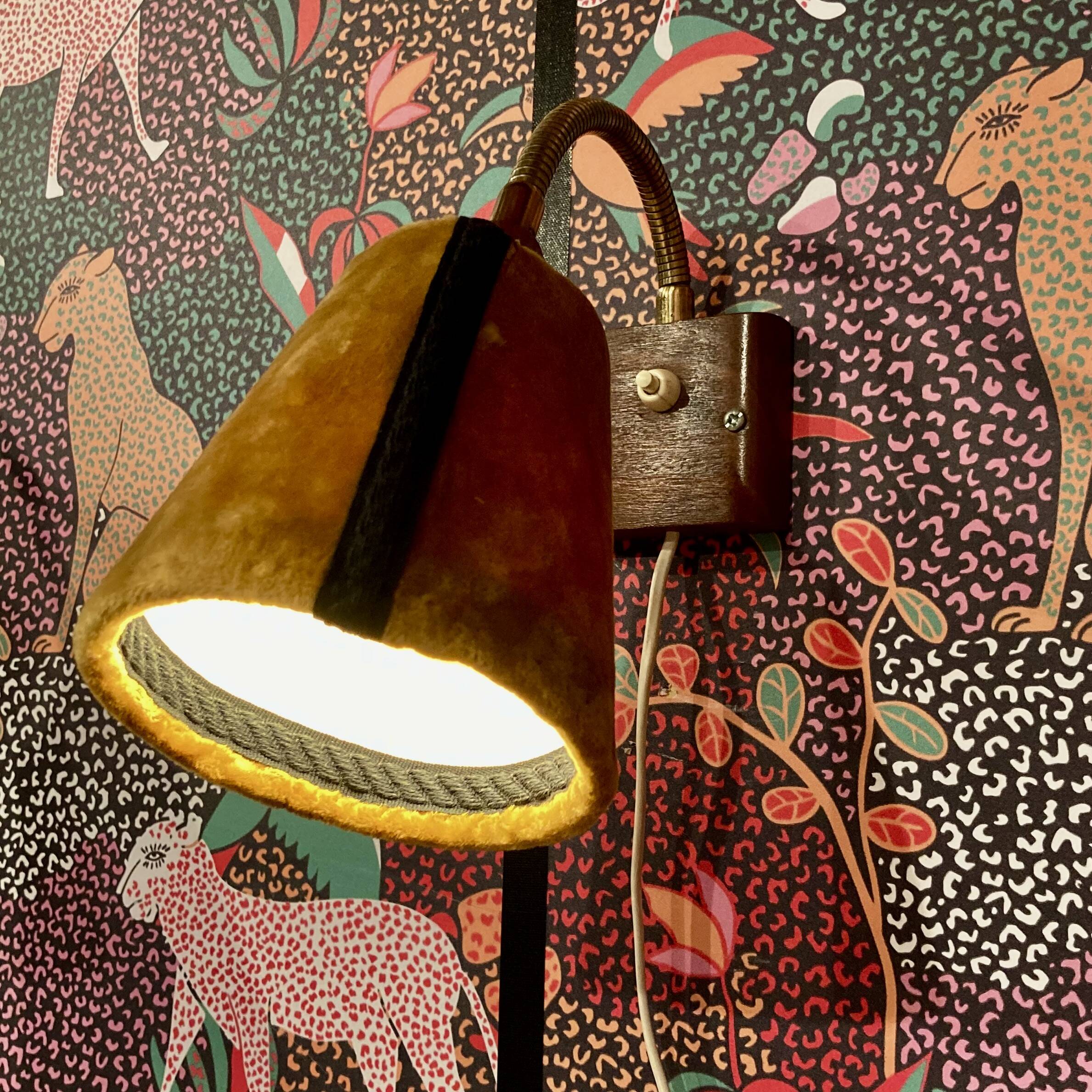 Pair of modular wall lights Scandinavian design 1950.