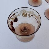 Cerise service with Legras brandy, Art Nouveau, Montjoye