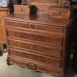 Dressing table chest of drawers with stylish marble top
