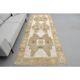 1970s Turkish Hand-Knotted Wool Cotton White Runner Rug 120X314
