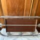 Vintage aluminum wall coat rack with mirror