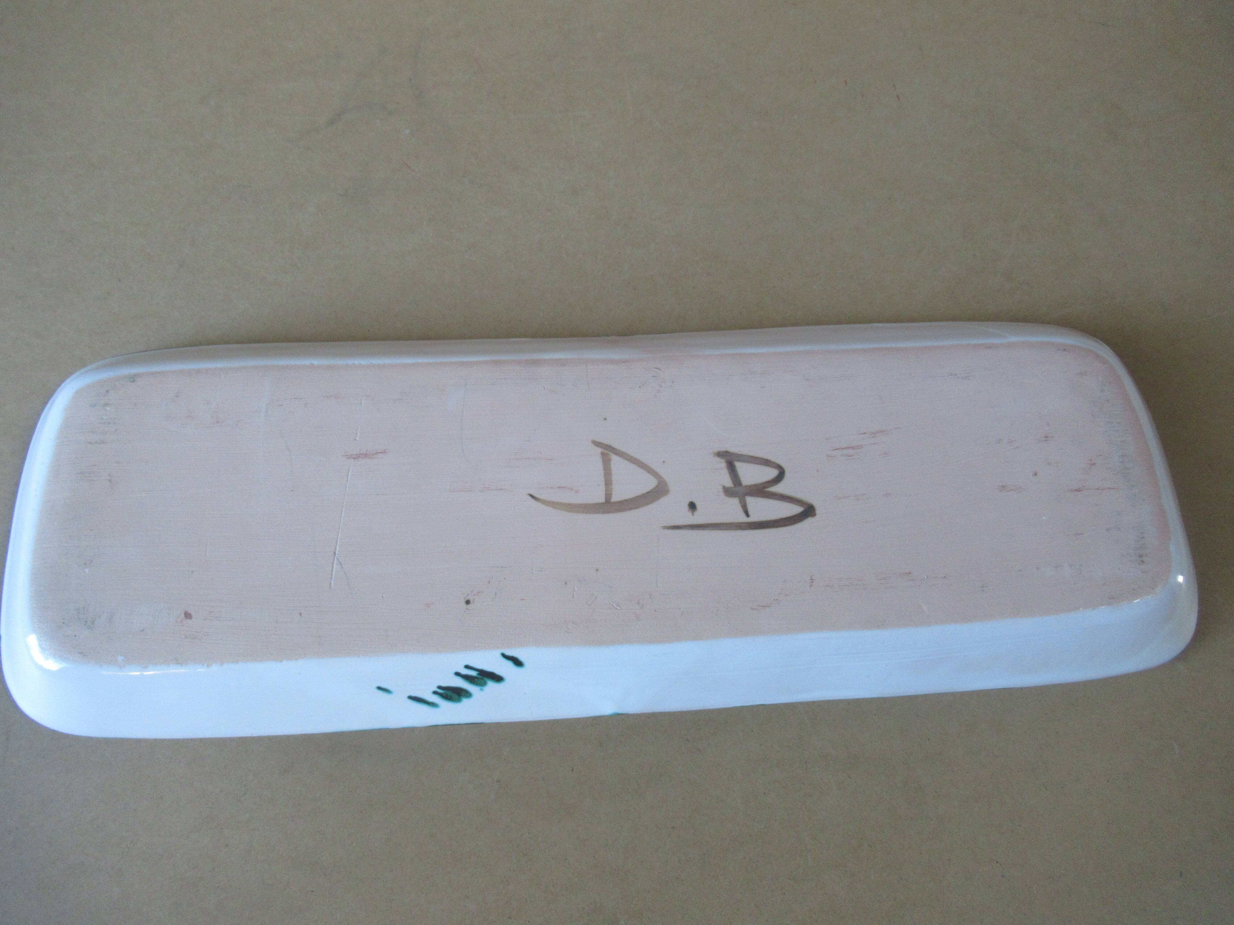 Large Ceramic Dish DOMINIQUE BAUDART - VALLAURIS the old mill - 55.5cm