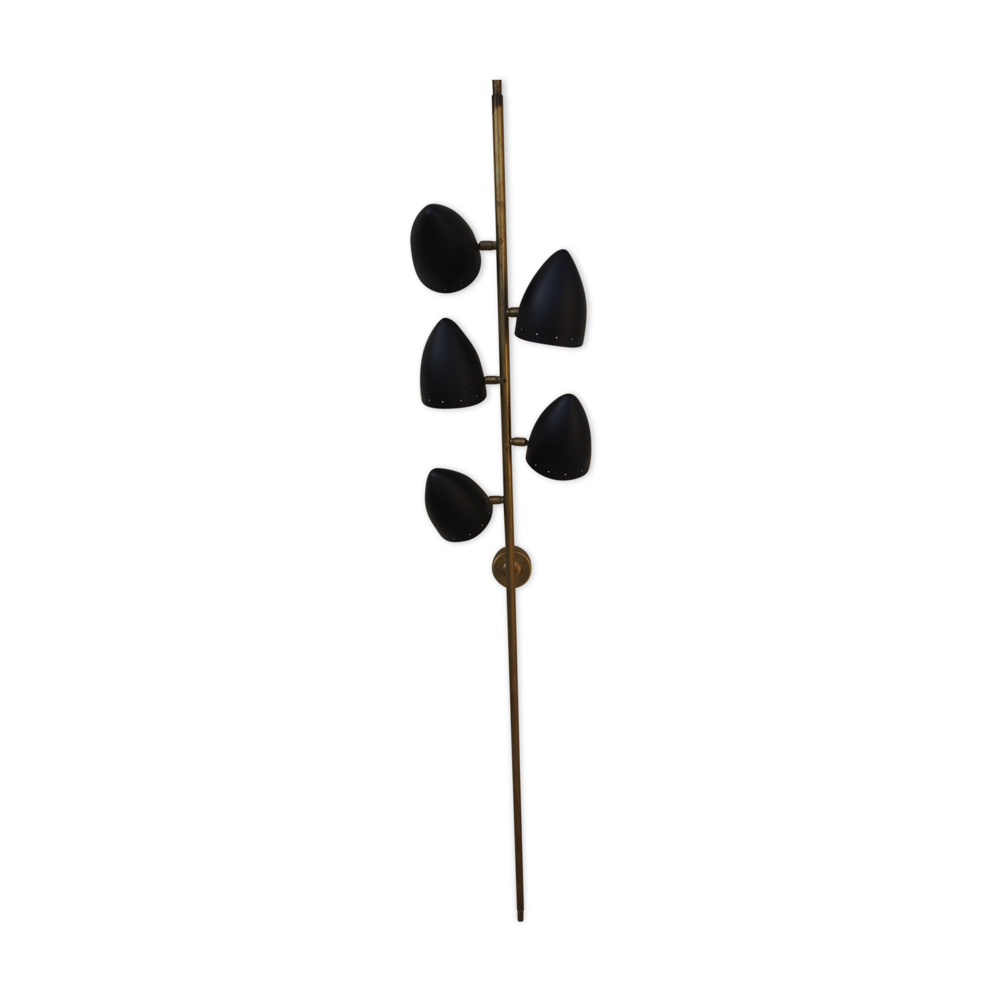 Wall lamp mounted brass, reissue italy, 1950