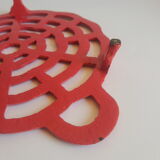 Dessous de plat fonte rouge ancien vintage