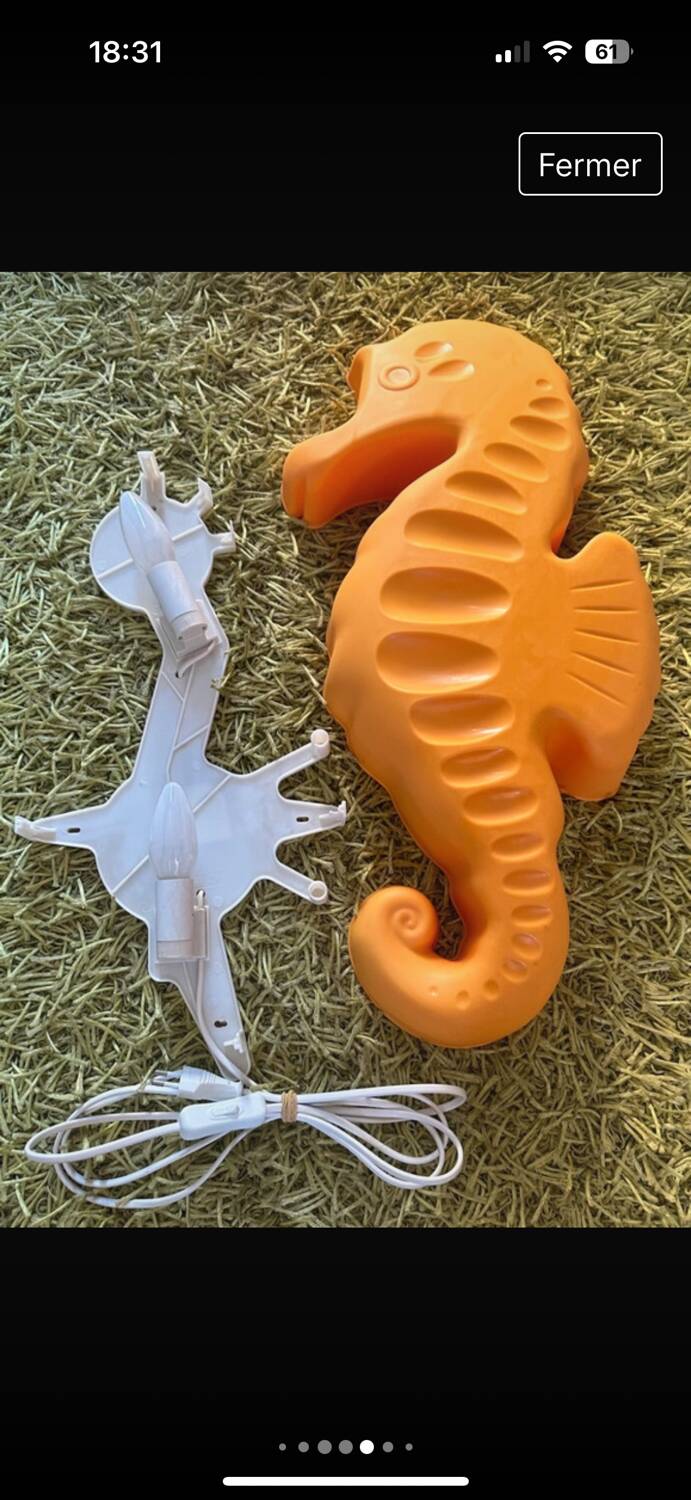 Seahorse wall light H 60 cm approximately