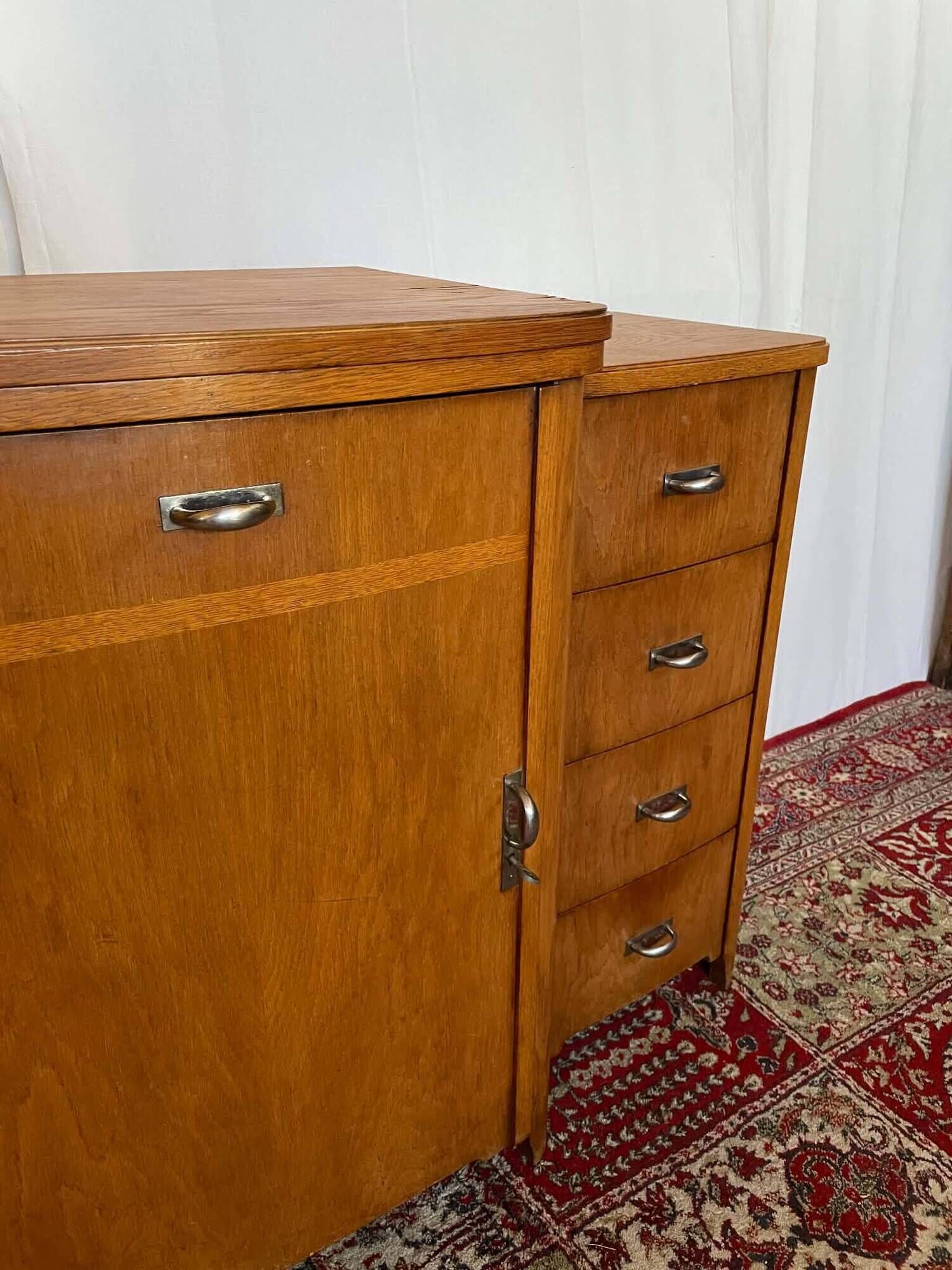 Old sewing cabinet with drawers