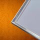 Vintage rectangular mirror Deknudt – polished aluminium frame – Belgium 1970s