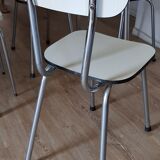 Formica extension table set, 2 chairs and 2 stools