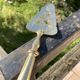 Golden metal pie server