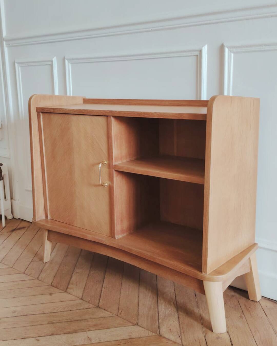 Renovated vintage buffet in Scandinavian style, 1960s.