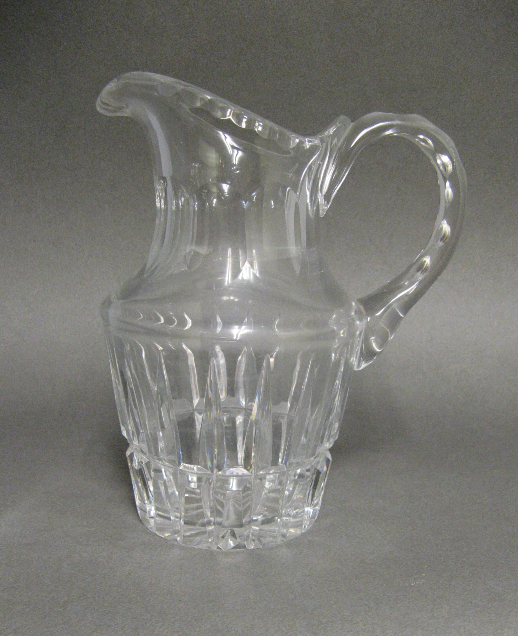 Old crystal pitcher. Baccarat, St Louis, Daum