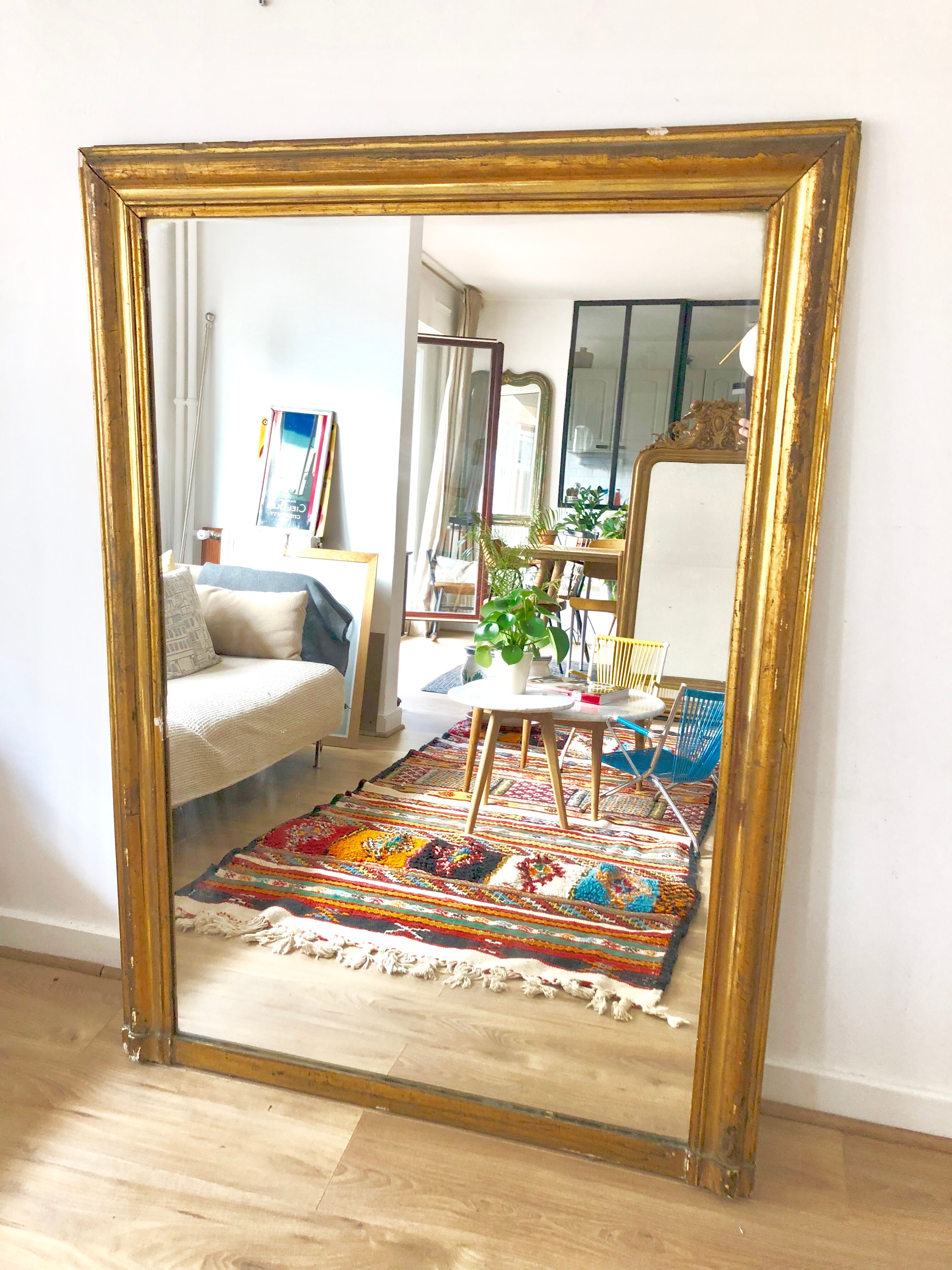 Old mirror fireplace trumeau xl 104,5x145,5cm