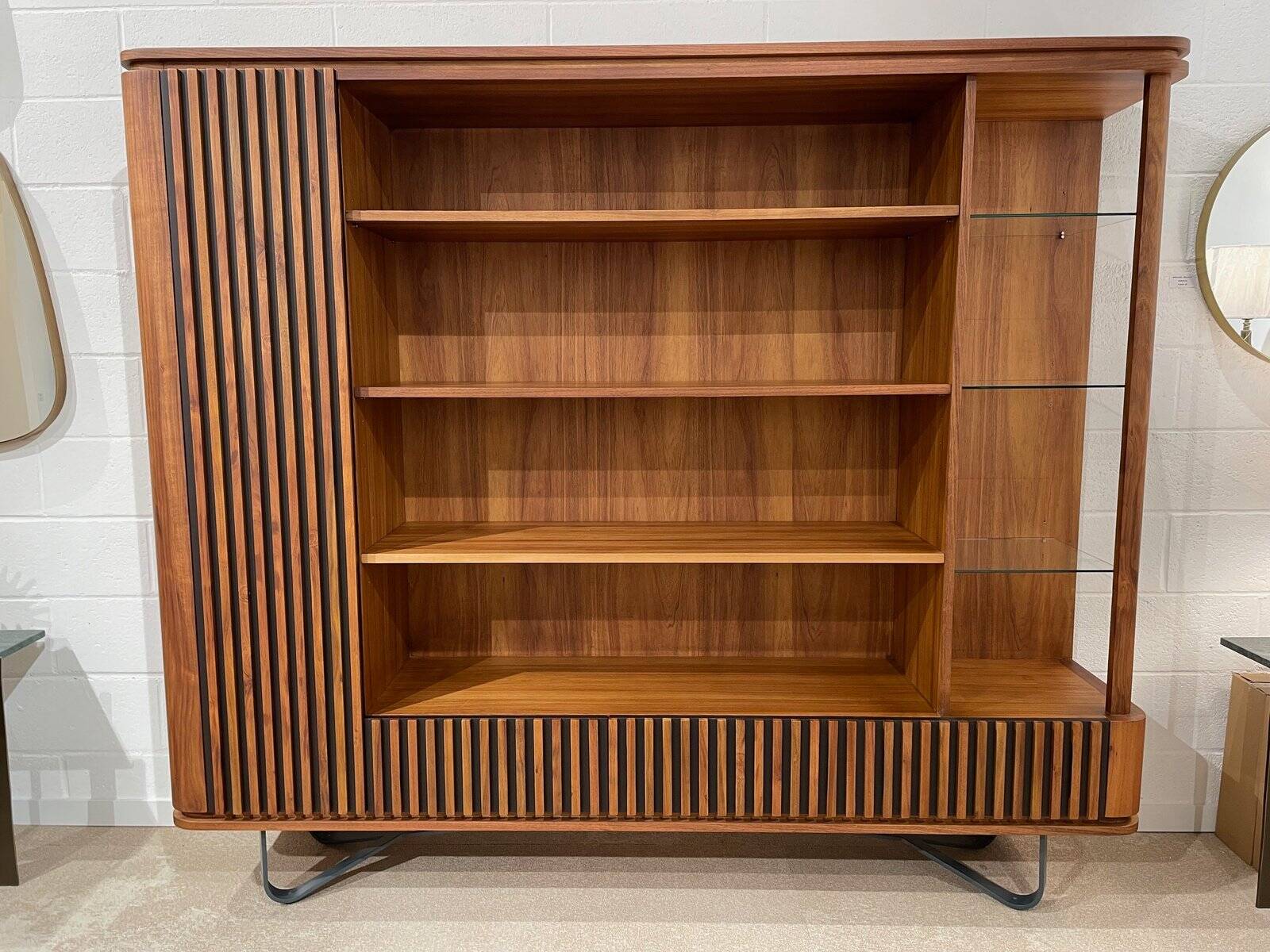 Wooden and Metal Bookcase