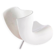 Chaise en feutre blanc moderne conçue par Marc Newson, Italie années 90.
