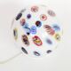 Vintage glass globe table lamp in millefiori style, 1990s.