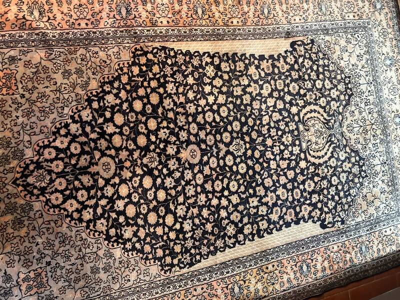 Large blue Persian carpet