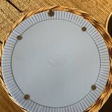 Poltrona Frau pleated leather mirror