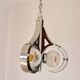 Mazzega Murano pendant lamp, Italy, 1970s – chrome and art glass