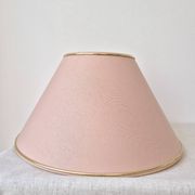 Fabric lampshade with golden trim '70s - vintage
