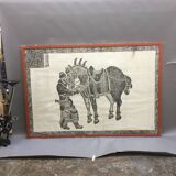 Early C20th Large Scale Tang Horse Brass Rubbing.