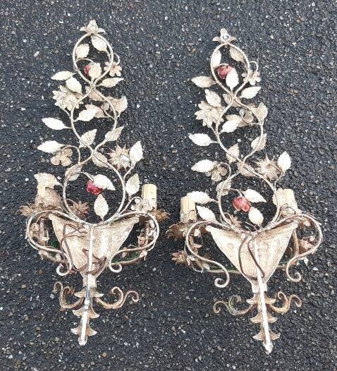 Pair of vintage wall sconces