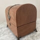 Vintage leather and silver metal jewelry box.