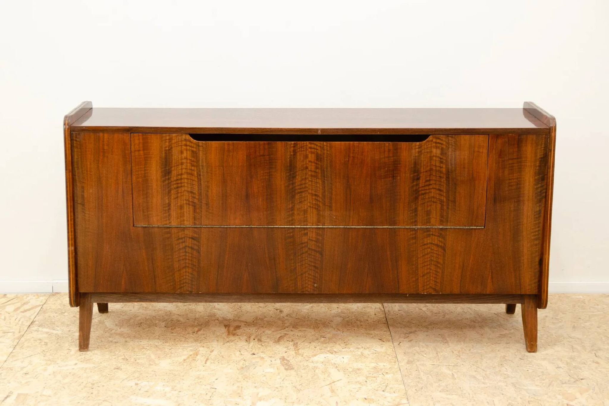 Mid-century walnut dresser by František Jirák, storage cabinet, 1970s