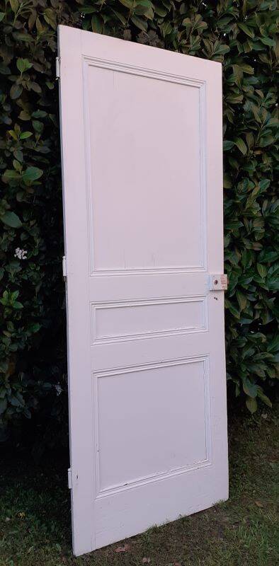 Communication door h216.5x87cm old paneled, molded