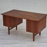 1960s, Danish teak wood desk, drawers.