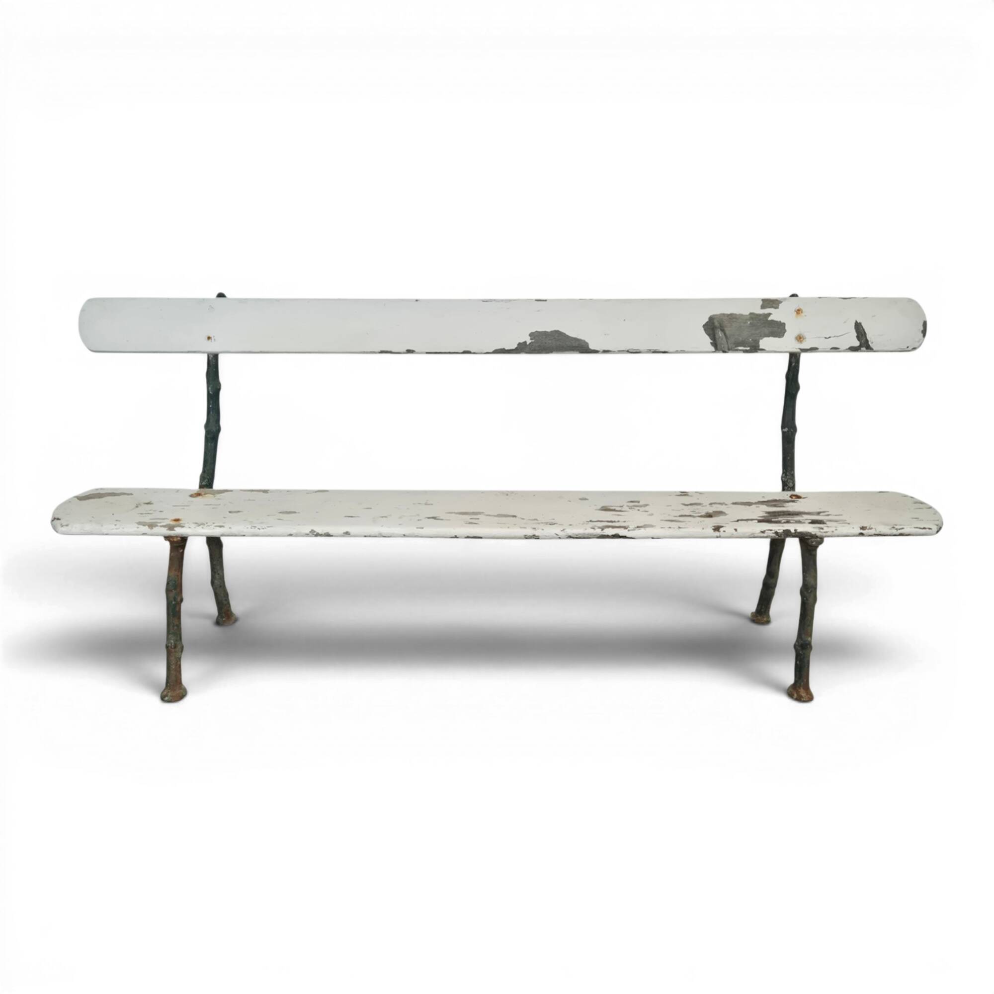 Garden bench in cast iron, tree branch model.