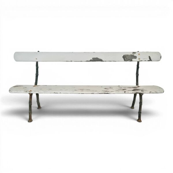 Banc de jardin en fonte modèle branche d'arbre
