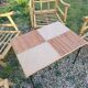 4 fauteuils en bambou et table basse vintage