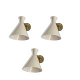 Trio d'appliques italiennes des années 50