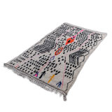 Berber carpet Azilal Black patterns
