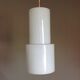 White opaline tube hanging lamp, vintage, 60s - 70s