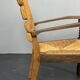 Wood turned rush armchair in the stye of Charles Dudouyt, France 1950s