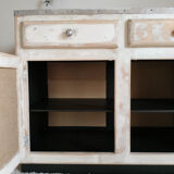 Buffet mado low patinated renovated concrete tray