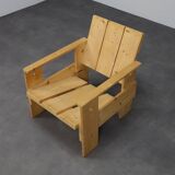 Crate lounge chair, in the style of Gerrit Rietveld, 1980s