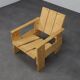 Crate lounge chair, in the style of Gerrit Rietveld, 1980s