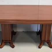 Table rectangulaire en acajou massif et plaqué 1930/1940
