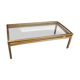 Pierre Vandel Paris design 1970 design gold metal coffee table