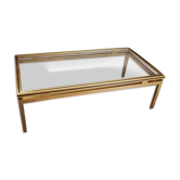 Pierre Vandel Paris design 1970 design gold metal coffee table