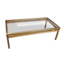 Pierre Vandel Paris design 1970 design gold metal coffee table