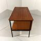 Independent teak and black steel desk by Günter Renkel, 1960s.