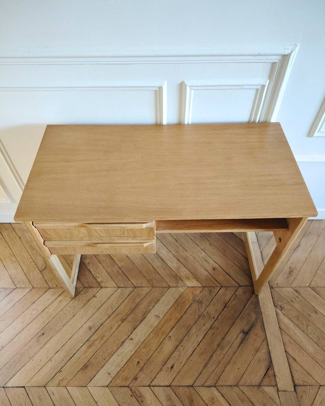 Renovated vintage desk, Scandinavian style, 1960s-70s.