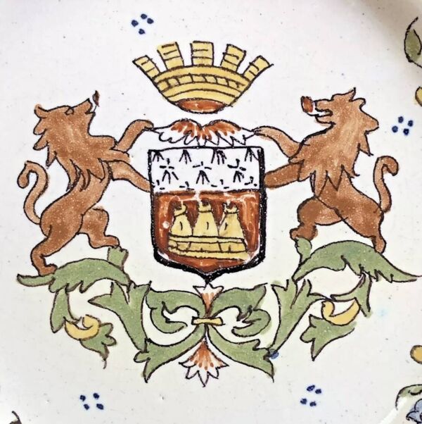 6 anciennes assiettes à dessert Desvres Fourmaintraux Rouen modèle Dinan 2